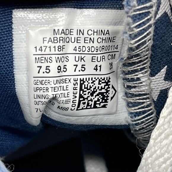 Converse All Star Shoes CTAS Womens 9.5 Canvas Midnight Stars Comfort Skate - Picture 8 of 8